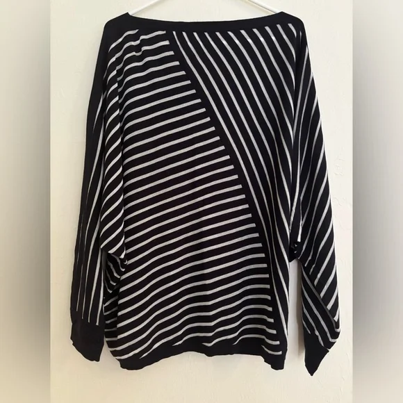 Lafayette 148 New York Directional Striped Sweater - Picture 5 of 8